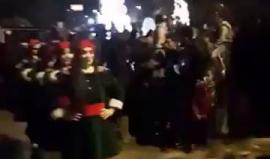 انطلاق قافلة الميلاد في مدينة بيت لحم الفلسطينية للعام الثاني على التوالي، من امام دوار خيخون وصولا الى محطة الباصات المركزية، ضمن الاحتفالات بأعياد الميلاد.