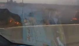 فيديو للحرائق المنتشرة قرب مستوطنة "مودعين" القريبة من القدس المحتلة