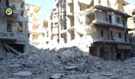 دمار كبير في حي الميسر بحلب جراء القصف الجوي المتواصل 
#HolocaustAleppo