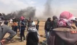 #مباشر تواصل اعتداءات قوات الاحتلال على المتظاهرين شرق خانيونس في #جمعة_الشباب_الثائر