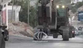 فيديو لـإنسحاب جرافات الاحتلال من بلدة صوريف في الخليل صباح اليوم