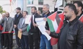 وقفة أمام القنصلية البريطانية في إسطنبول للمطالبة بالاعتذار عن بلفور