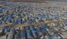 #سوريا: تصوير جوي لمخيم أطمة الحدودي في ريف إدلب