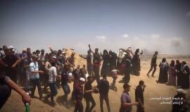 #شاهد
مشاهد ثورية للمنتفضين في #مليونية_العودة شرق المحافظة الوسطى

#أنا_راجع