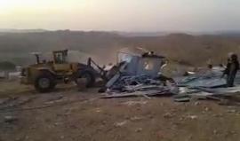 #شاهد هدم جرافات الاحتلال مساكن فلسطينية في مسافر يطا جنوب الخليل صباح اليوم