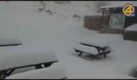 الثلوج تهطل على جبل الشيخ شمال فلسطين المحتلة