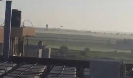 #شاهد طائرات الاحتلال ترش الأراضي الحدودية بالمبيدات السامة شرق خان يونس جنوب القطاع صباحا