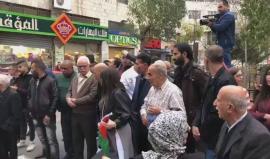 قوات الاحتلال تعتدي على مسن وفتاة خلال تظاهرة في شارع صلاح الدين بالقدس المحتلة
