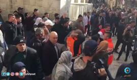 #شاهد قمع الاحتلال للمقدسيين بعد خروجهم من المسجد الأقصى عقب إنتهاء صلاة الجمعة.