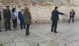 الحاكم العام لكندا ديفيد جونستون يزور كنيسة المهد في بيت لحم