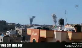 #شاهد من الغارات التي شنتها مقاتلات الاحتلال على موقع فلسطين التابع للمقاومة شمال قطاع غزة
