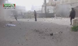 #شاهد | الضحايا والدمار جراء استهداف قوات النظام السوري على مدينة عربين بريف دمشق .