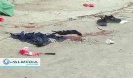 مشاهد من مكان ارتقاء الشاب حاتم عبد الحفيظ الشلودي 25 عاما في تل ارميدة بالخليل صباح اليوم