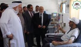 نواب المجلس التشريعي يتبرعون براتب شهر لصالح مرضى الكلى والسرطان في مستشفى الشفاء بغزة.