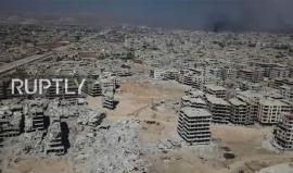 مشاهد جوية للدمار في #الغوطة_الشرقية