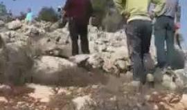 الاحتلال يطرد المزارعين الفلسطينيين من اراضيهم في قرية حوارة بنابلس