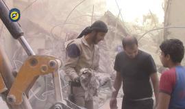 مشاهد من القصف على حي الفردوس في #حلب صباح اليوم