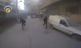 طائرات الأسد تقصف مدينة #حرستا بالغوطة الشرقية بعدّة غارات جوية قبل قليل