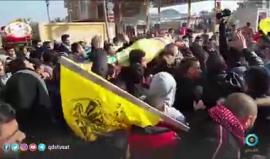 جانب من تشييع جثمان الشهيد جمال مصلح والذي استشهد اليوم متأثرا بجراحه التي أصيب بها أمس خلال المواجهات شرق البريج