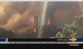 #شاهد النيران تحاصر مبان عالية في حيفا المحتلة والاحتلال يعجز عن السيطرة