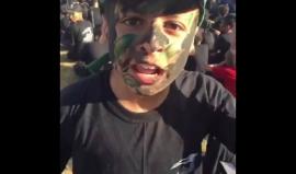 #شاهد| طفل فلسطيني يجيب عن سبب مشاركته في مخميات #طلائع_التحرير التابعة لكتائب القسام في #غزة 
تصوير: رضوان الأخرس