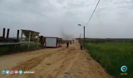 #فيديو لحظة استهداف مدفعية الاحتلال نقطة رصد للمقاومة شرق مدينة غزة