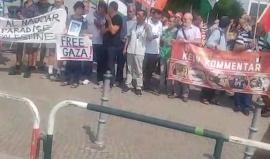 #مباشر وقفة أمام البرلمان الالماني في العاصمة برلين احتجاجا على زيارة نتنياهو  للبلاد