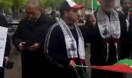 وقفة تضامنية من امام البرلمان الهولندي في مدينة لاهاي تضامن مع الأسرى الفلسطينيين المضربين عن الطعام في السجون الأحتلال الصهيوني