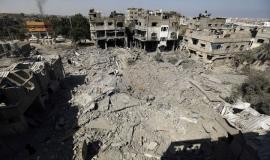 مبان تم تدميرها خلال العدوان الإسرائيلي الأخير على غزة -(ا ف ب)