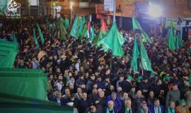 جانب من احتفالات ذكرى انطلاقة حماس