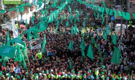 مسيرة شمال قطاع غزة في ذكرى انطلاقة حماس 34