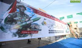 تجهيزات مهرجان الانطلاقة في شمال قطاع غزة