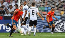 جانب من مباراة سابقة بين إسبانيا وألمانيا