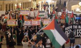 تظاهرة في نيويورك تنديدا بالعدوان "الإسرائيلي" على قطاع غزة