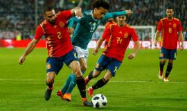 جانب من مباراة سابقة بين إسبانيا وألمانيا