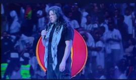 الشاعر الفلسطيني تميم البرغوثي في حفل نهائي كأس العالم 2022