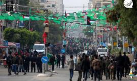 أجهزة أمن الداخلية تُؤمّن مهرجان انطلاقة حركة حماس الـ35 بغزة