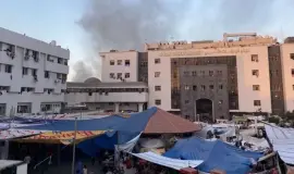 بدء إجلاء عشرات الجرحى والمرضى من مجمع الشفاء في غزة