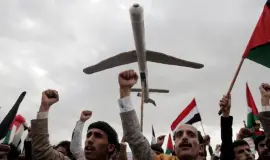 مظاهرة مساندة للشعب الفلسطيني في العاصمة اليمنية صنعاء - أرشيفية -