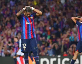 بعد إصابته مع المنتخب.. قائمة المباريات التي سيغيب عنها رافينيا لاعب برشلونة