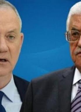 محمود عباس التقى بيني غانتس أمس