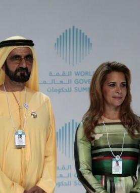 الشيخ محمد بن راشد حاكم دبي وزوجته السابقة الأميرة هيا بنت الحسين