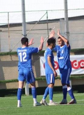 فرحة لاعبي شباب رفح بالفوز