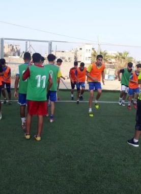 جانب من تدريبات منتخب الناشئين