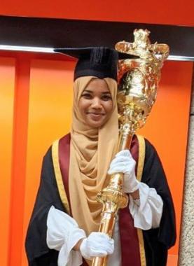 شيماء دلالي رئيسة المنتخبة للاتحاد الوطني للطلبة في جامعة لندن البريطانية
