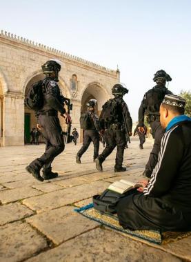 الرباط في باحات المسجد الأقصى المبارك