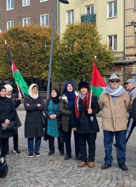 وقفة في السويد تضامنًا مع الأسرى الفلسطينيين