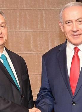 رئيس الوزراء المجري فيكتور أوربان وبنيامين نتنياهو