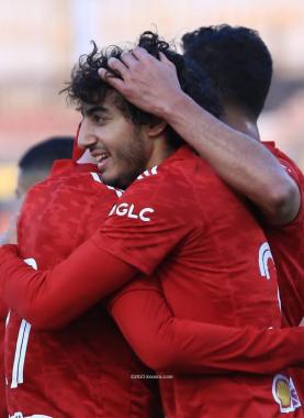 فرحة لاعبي الأهلي بالفوز