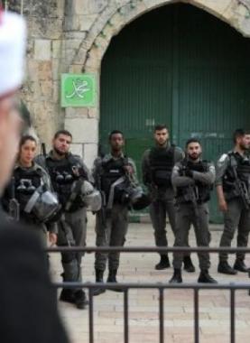 قوات احتلال متواجدة بالقرب من مصلى باب الرحمة بالقدس -أرشيفية